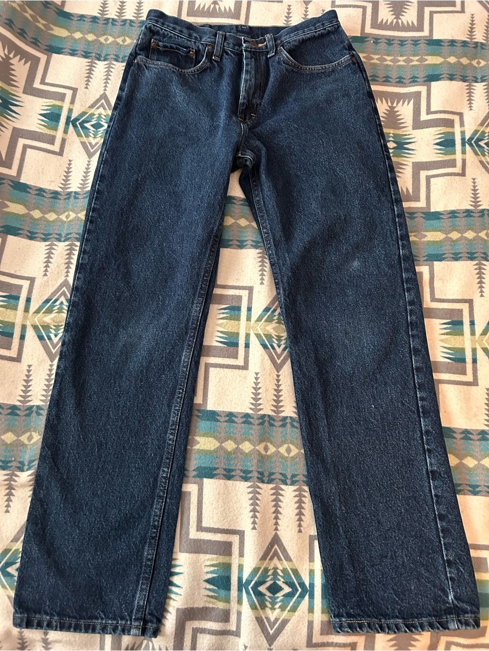 Wrangler Straight-Leg Dark Indigo Jeans